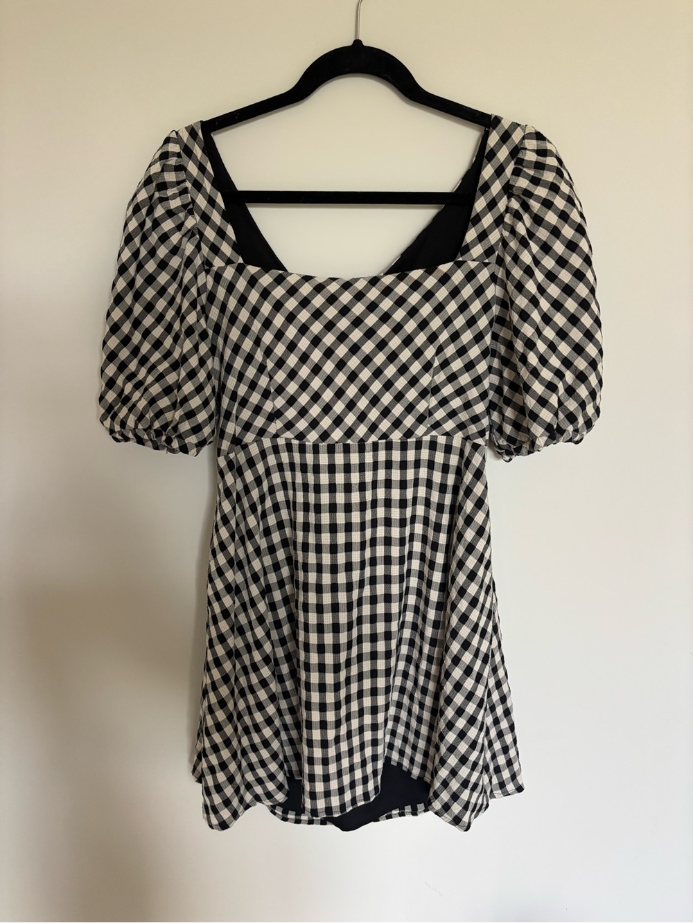 Boutique Black and White Gingham Dress